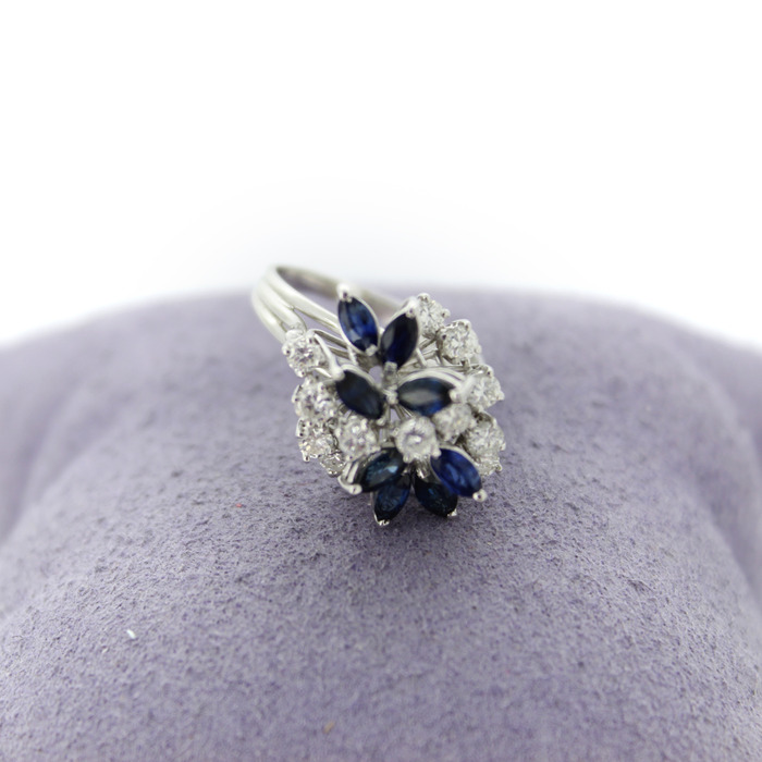 Cocktailring Briljanten Saffier Witgoud 18K Tweedehands 2681-3257 Juwelier Clem Vercammen.jpg