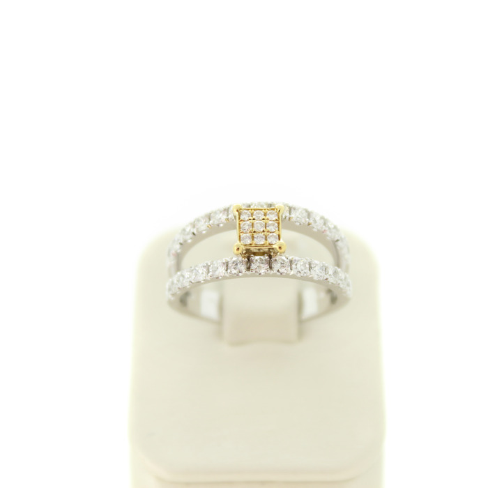 Ring Fladers Bicolor Wit Geelgoud 18K Briljanten TWeedehands 2556-3256 Juwelier Clem Vercammen.jpg