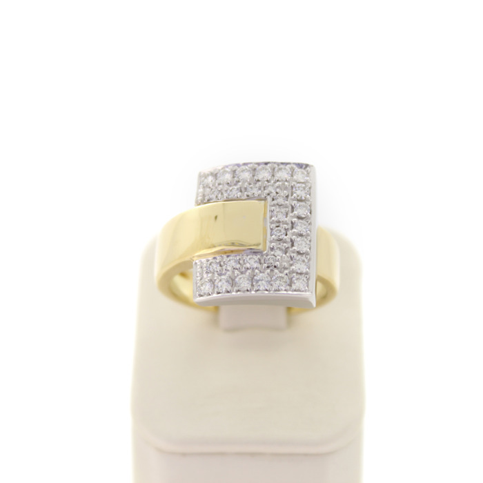 Ring bicolor Wit Geelgoud 18K Briljanten Tweedehands 3125-3269 Juwelier Clem Vercammen.jpg