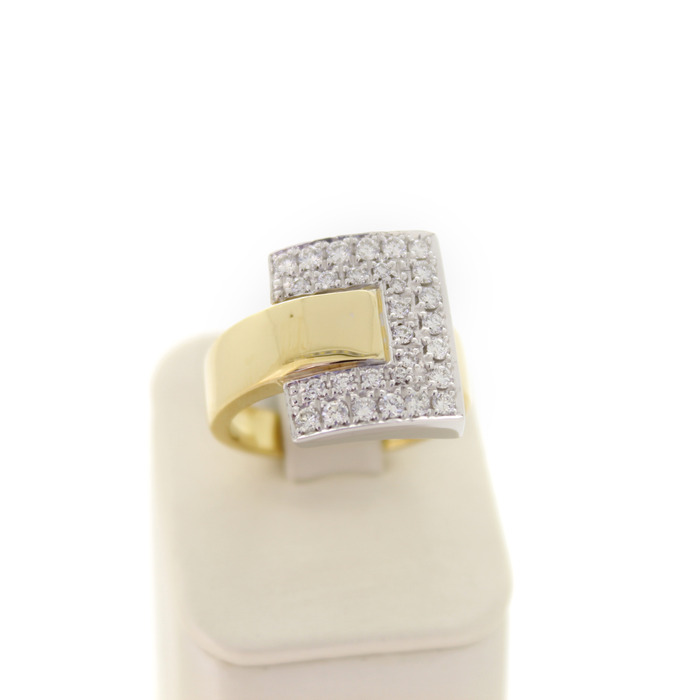 Ring bicolor Wit Geelgoud 18K Briljanten Tweedehands 3125-3269 Juwelier Clem Vercammen.jpg