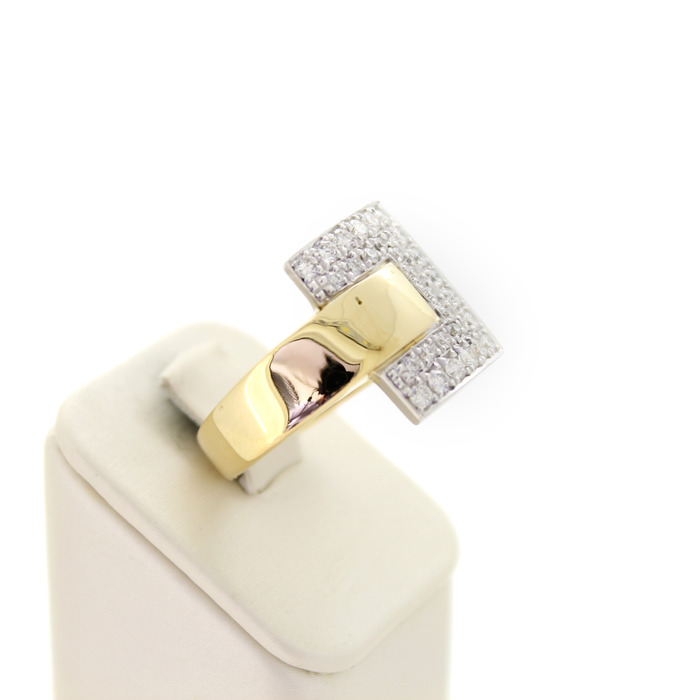 Ring bicolor Wit Geelgoud 18K Briljanten Tweedehands 3125-3269 Juwelier Clem Vercammen.jpg