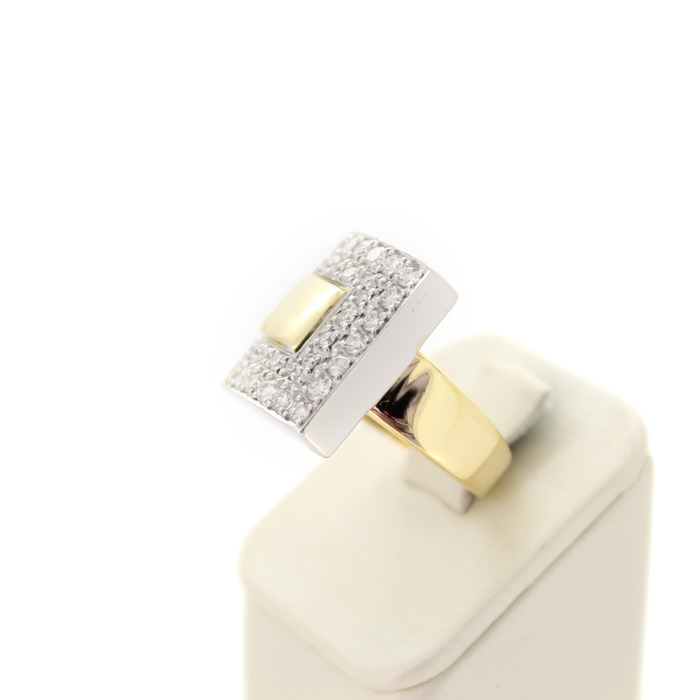 Ring bicolor Wit Geelgoud 18K Briljanten Tweedehands 3125-3269 Juwelier Clem Vercammen.jpg