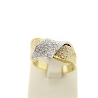 Juweel Ring bicolor wit en geelgoud 18 karaat gezet met briljanten '2261-3201-TWDH' Juweel Ring bicolor wit en geelgoud 18 karaat gezet met briljanten '2261-3201-TWDH'