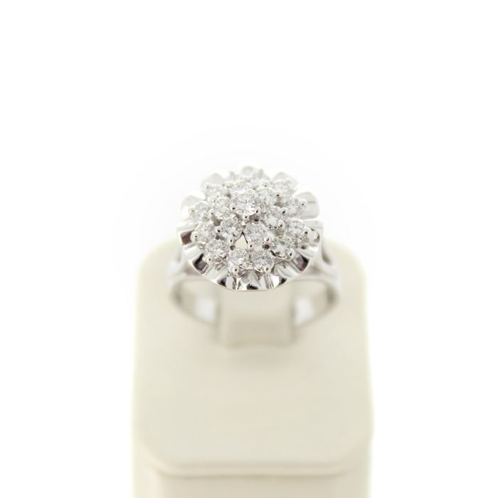 Ring Witgoud 18 Karaat Entourage Cocktailring Briljanten Tweedehands 2682-3263 Juwelier Clem Vercammen.jpg