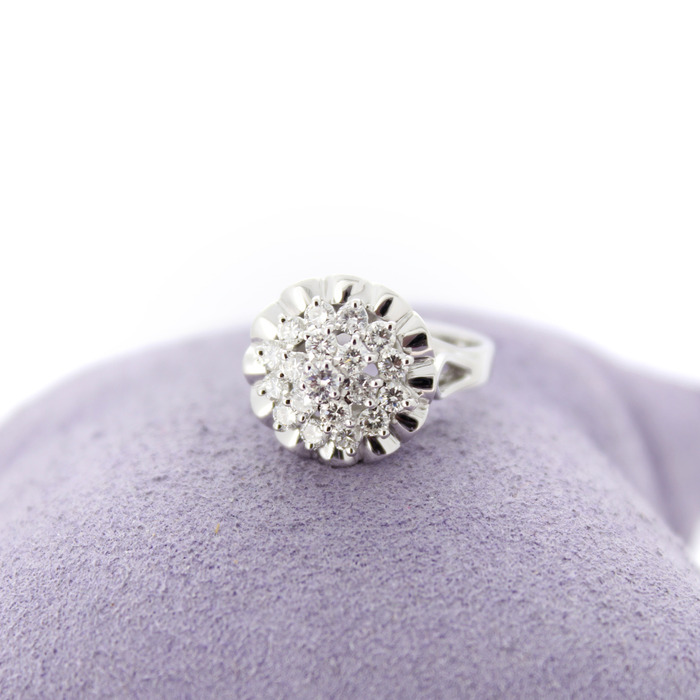 Ring Witgoud 18 Karaat Entourage Cocktailring Briljanten Tweedehands 2682-3263 Juwelier Clem Vercammen.jpg
