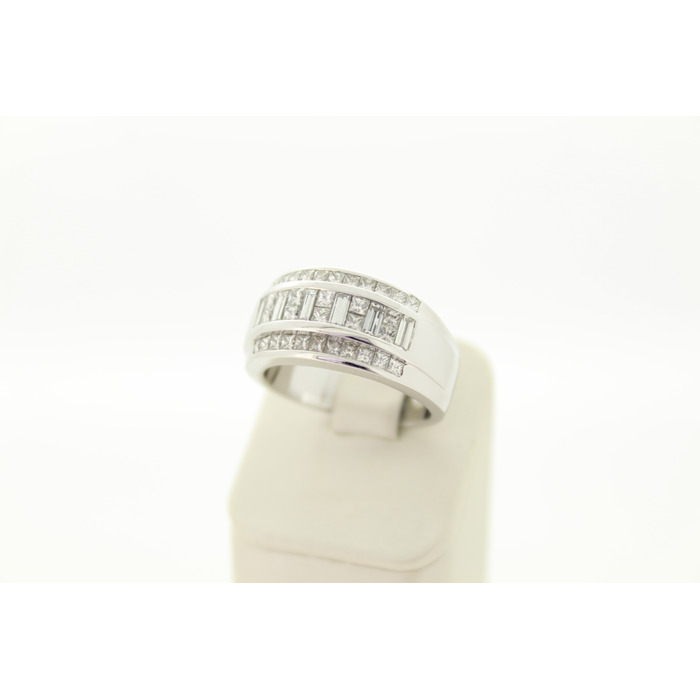 Ring Witgoud 18 Karaat Baguetten Princess Cut Diamanten Tweedehands 3490-3274 Juwelier Clem Vercammen.jpg