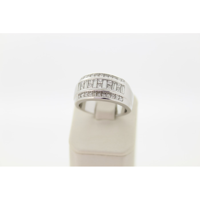 Ring Witgoud 18 Karaat Baguetten Princess Cut Diamanten Tweedehands 3490-3274 Juwelier Clem Vercammen.jpg