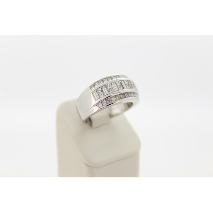 Ring Witgoud 18 Karaat Baguetten Princess Cut Diamanten Tweedehands 3490-3274 Juwelier Clem Vercammen.jpg