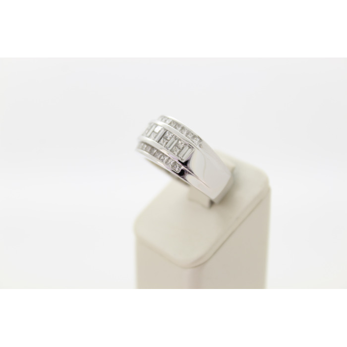 Ring Witgoud 18 Karaat Baguetten Princess Cut Diamanten Tweedehands 3490-3274 Juwelier Clem Vercammen.jpg