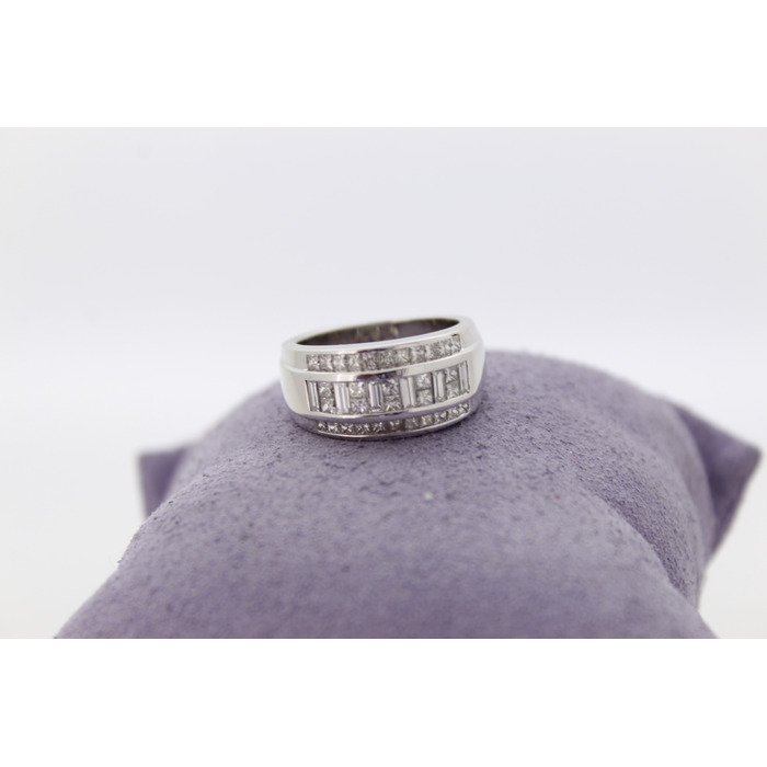 Ring Witgoud 18 Karaat Baguetten Princess Cut Diamanten Tweedehands 3490-3274 Juwelier Clem Vercammen.jpg