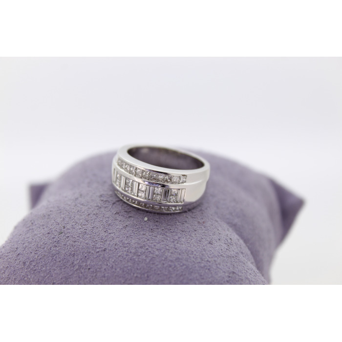 Ring Witgoud 18 Karaat Baguetten Princess Cut Diamanten Tweedehands 3490-3274 Juwelier Clem Vercammen.jpg