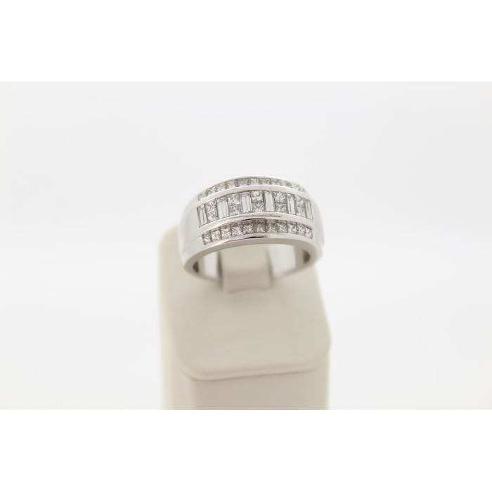 Ring Witgoud 18 Karaat Baguetten Princess Cut Diamanten Tweedehands 3490-3274 Juwelier Clem Vercammen.jpg