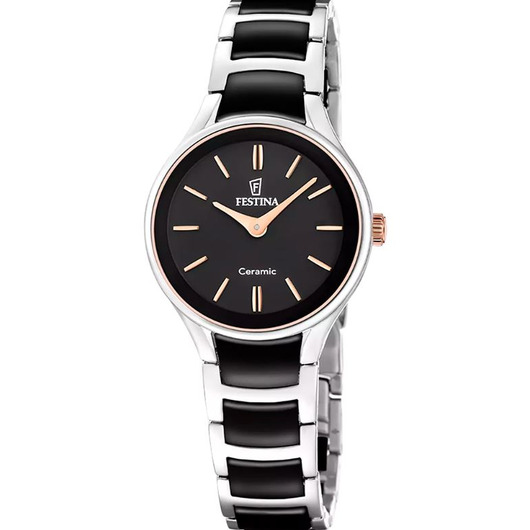 Horloge Festina dames zwart Ceramic roestvrij staal horloge armband F20752/7 Horloge Festina dames zwart Ceramic roestvrij staal horloge armband F20752/7