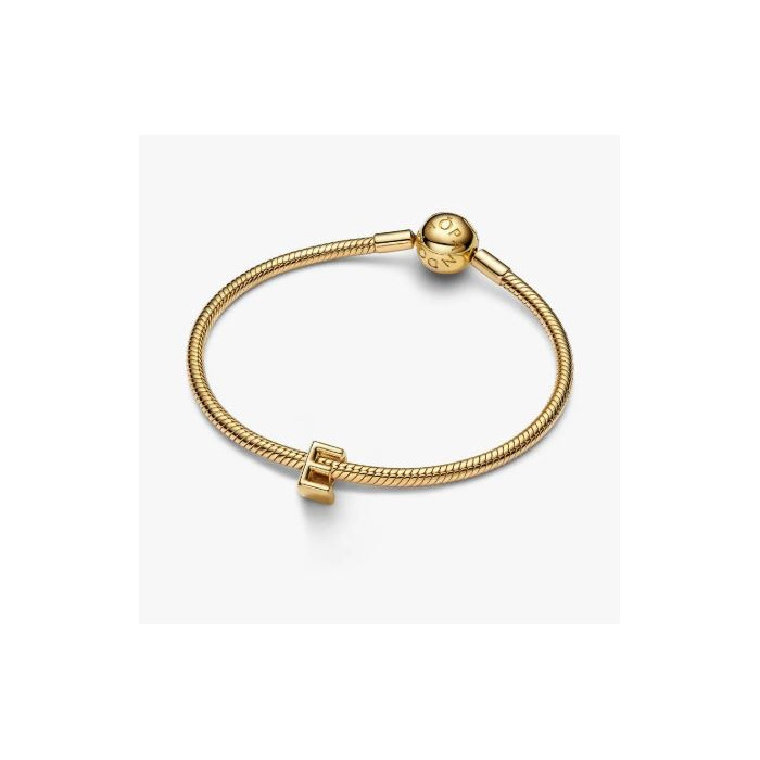 277099 01 Pandora Bedel Letter E 14K Pleetgoud 763951C00 Juwelier Clem Vercammen.jpg