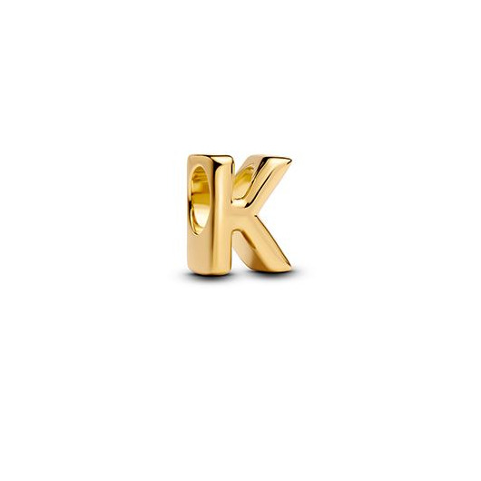 Juweel PANDORA Bedel Letter K 14K pleetgoud 763957C00 Juweel PANDORA Bedel Letter K 14K pleetgoud 763957C00