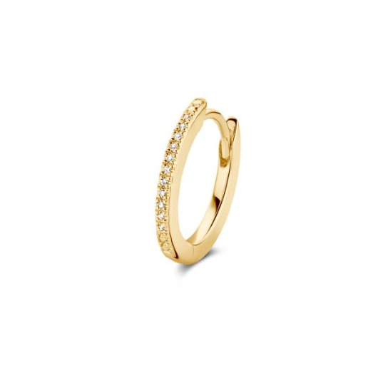 Juweel DIAMANTI PER TUTTI OVAL HUGGER SINGLE HOOP EARRING M2152 YELLOW Juweel DIAMANTI PER TUTTI OVAL HUGGER SINGLE HOOP EARRING M2152 YELLOW