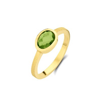 Juweel Femme Adorée ring 18 karaat geel goud peridot F03R0324 Juweel Femme Adorée ring 18 karaat geel goud peridot F03R0324
