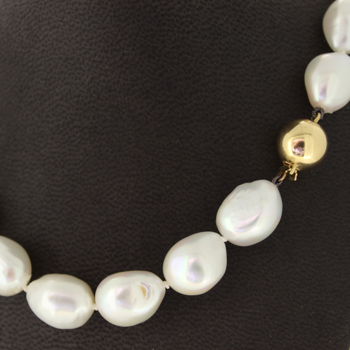 Parelcollier Zoetwaterparels Geelgouden Slot Tweedehands 4050-3279 Juwelier Clem Vercammen.jpg