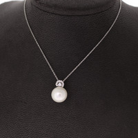 Juweel Ketting met hanger Witgoud 18 karaat parel en zirconium '4499-3281-TWDH' Juweel Ketting met hanger Witgoud 18 karaat parel en zirconium '4499-3281-TWDH'