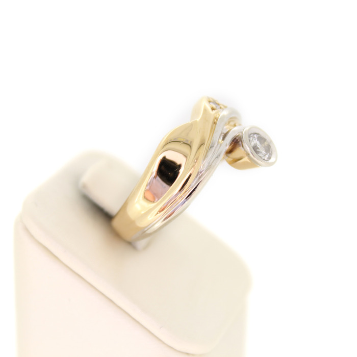 Ring Bicolor Wit Geelgoud 18 Karaat Briljanten Tweedehands 4498-3284 Juwelier Clem Vercammen.jpg