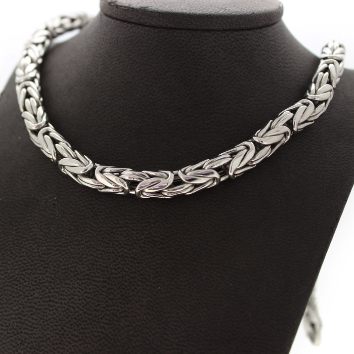 Collier Koningsschakel Witgoud 18 Karaat Tweedehands 4569-3288 Juwelier Clem Vercammen.jpg