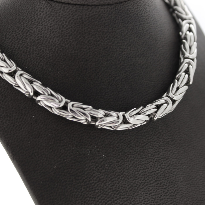 Collier Koningsschakel Witgoud 18 Karaat Tweedehands 4569-3288 Juwelier Clem Vercammen.jpg