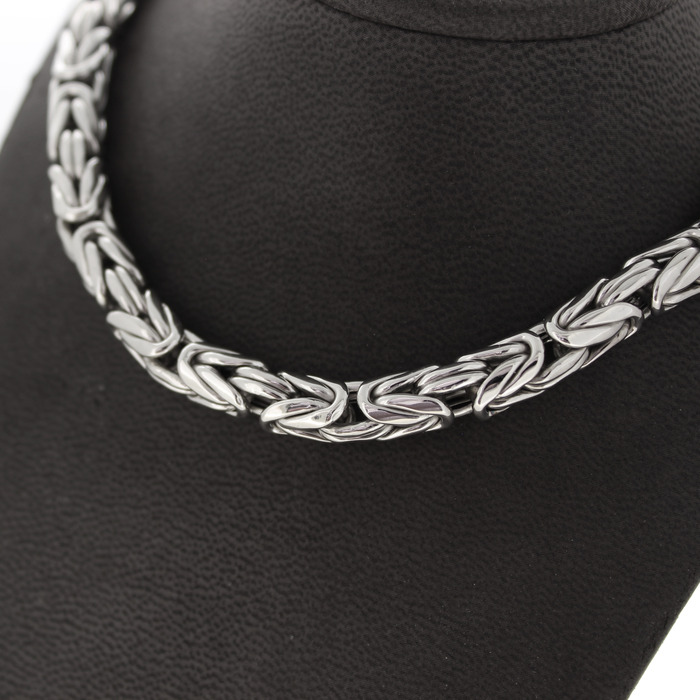 Collier Koningsschakel Witgoud 18 Karaat Tweedehands 4569-3288 Juwelier Clem Vercammen.jpg