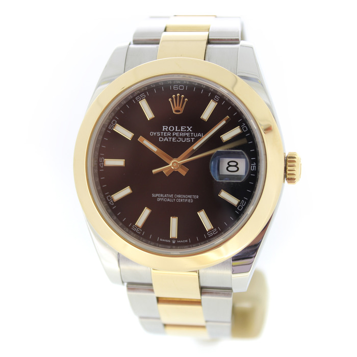 Rolex Datejust 41 126303 Oystersteel Geelgoud Zwarte Wijzerplaat Tweedehands 4154-2104 Juwelier Clem Vercammen.jpg