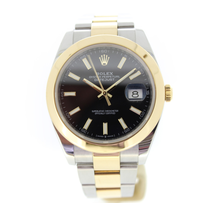 Rolex Datejust 41 126303 Oystersteel Geelgoud Zwarte Wijzerplaat Tweedehands 4154-2104 Juwelier Clem Vercammen.jpg
