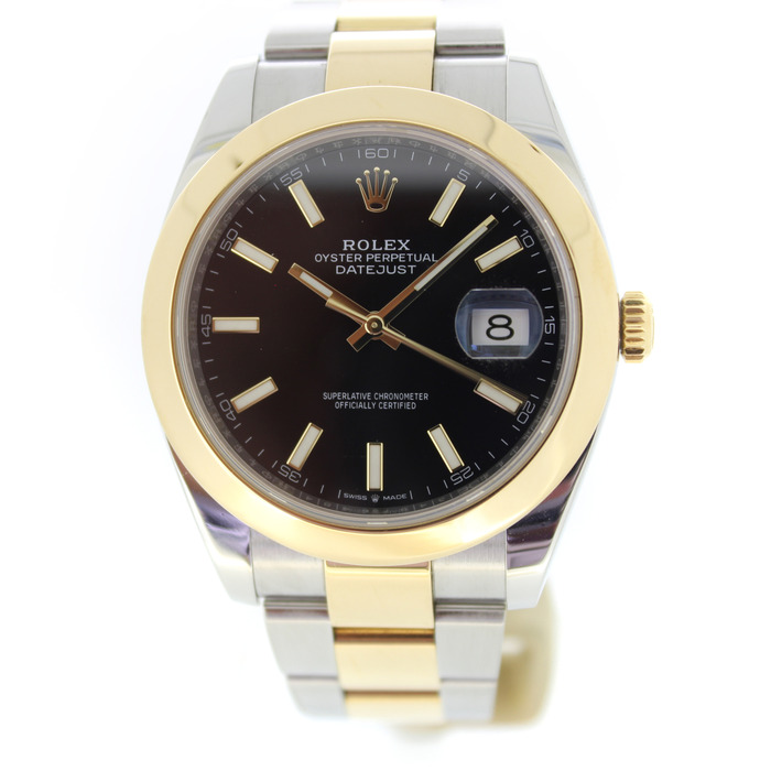 Rolex Datejust 41 126303 Oystersteel Geelgoud Zwarte Wijzerplaat Tweedehands 4154-2104 Juwelier Clem Vercammen.jpg