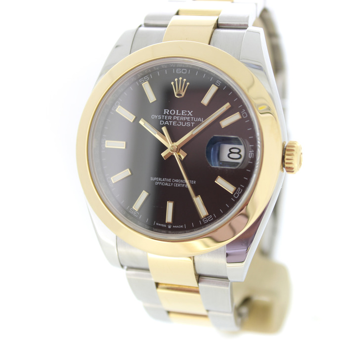 Rolex Datejust 41 126303 Oystersteel Geelgoud Zwarte Wijzerplaat Tweedehands 4154-2104 Juwelier Clem Vercammen.jpg