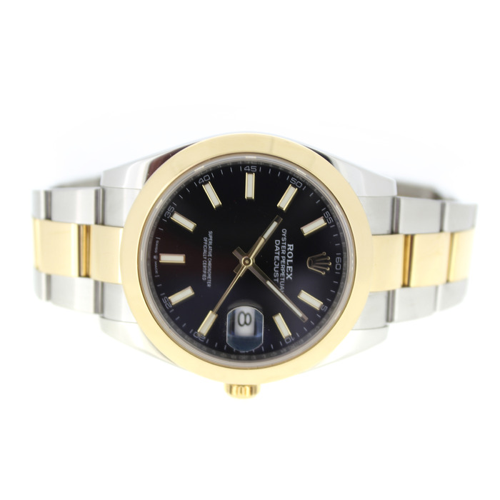 Rolex Datejust 41 126303 Oystersteel Geelgoud Zwarte Wijzerplaat Tweedehands 4154-2104 Juwelier Clem Vercammen.jpg