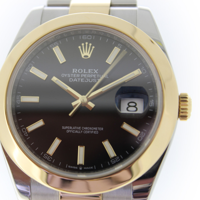 Rolex Datejust 41 126303 Oystersteel Geelgoud Zwarte Wijzerplaat Tweedehands 4154-2104 Juwelier Clem Vercammen.jpg