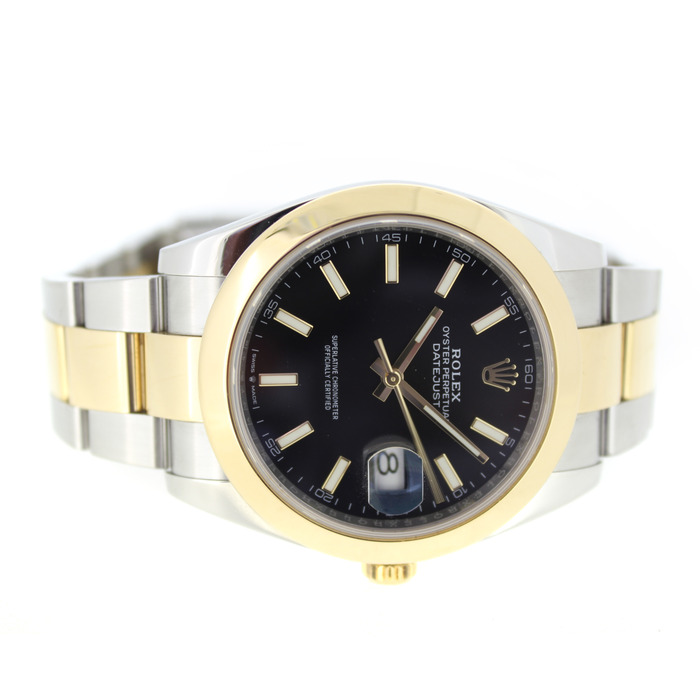 Rolex Datejust 41 126303 Oystersteel Geelgoud Zwarte Wijzerplaat Tweedehands 4154-2104 Juwelier Clem Vercammen.jpg