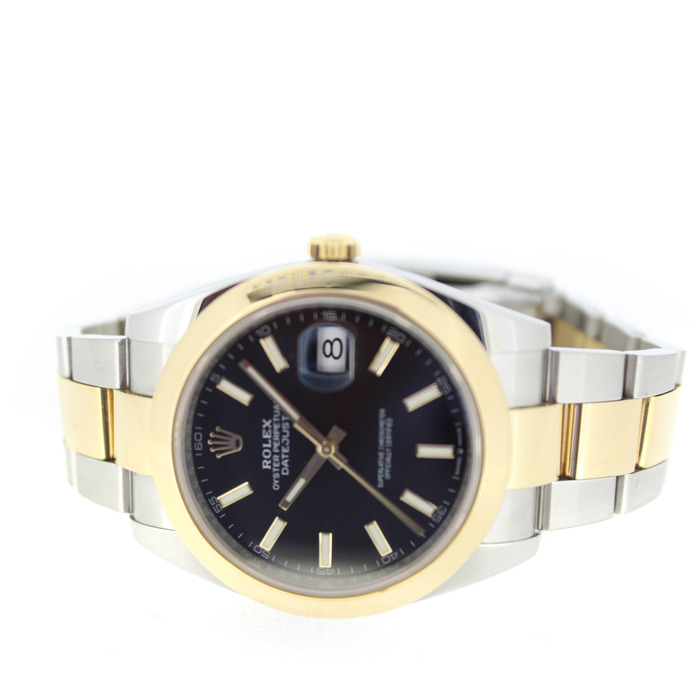Rolex Datejust 41 126303 Oystersteel Geelgoud Zwarte Wijzerplaat Tweedehands 4154-2104 Juwelier Clem Vercammen.jpg