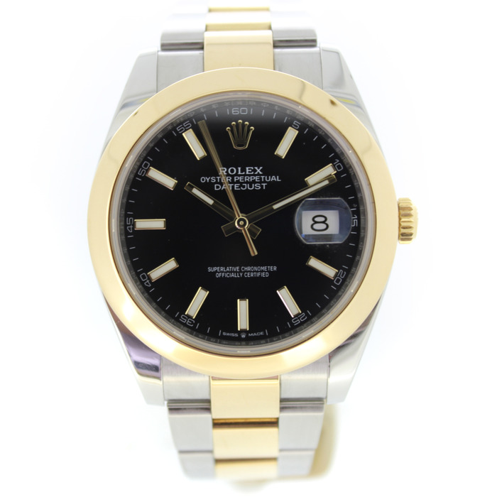 Rolex Datejust 41 126303 Oystersteel Geelgoud Zwarte Wijzerplaat Tweedehands 4154-2104 Juwelier Clem Vercammen.jpg