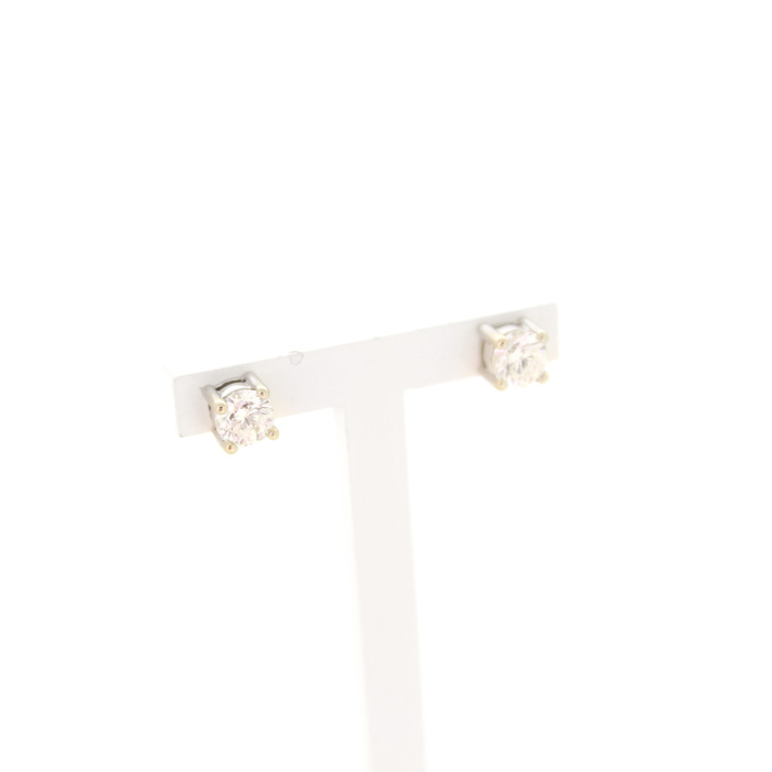 Oorstekers Solitair Witgoud 18 Karaat Briljant Tweedehands 4935-3292 Juwelier Clem Vercammen.jpg
