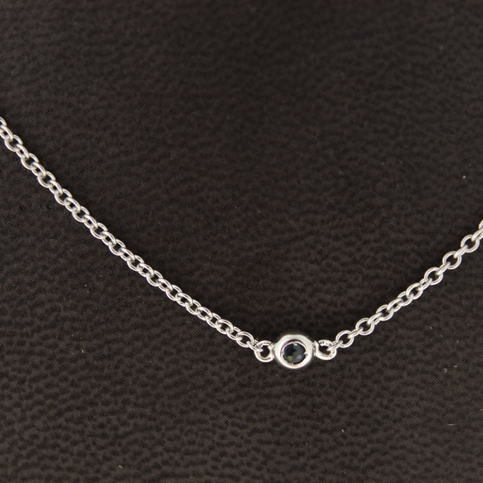 Ketting Witgoud 18 Karaat Blauwe Kleursteentjes Tweedehands 4907-3304 Juwelier Clem Vercammen.jpg