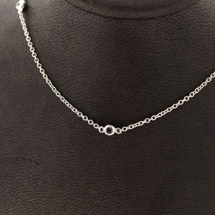 Ketting Witgoud 18 Karaat Blauwe Kleursteentjes Tweedehands 4907-3304 Juwelier Clem Vercammen.jpg
