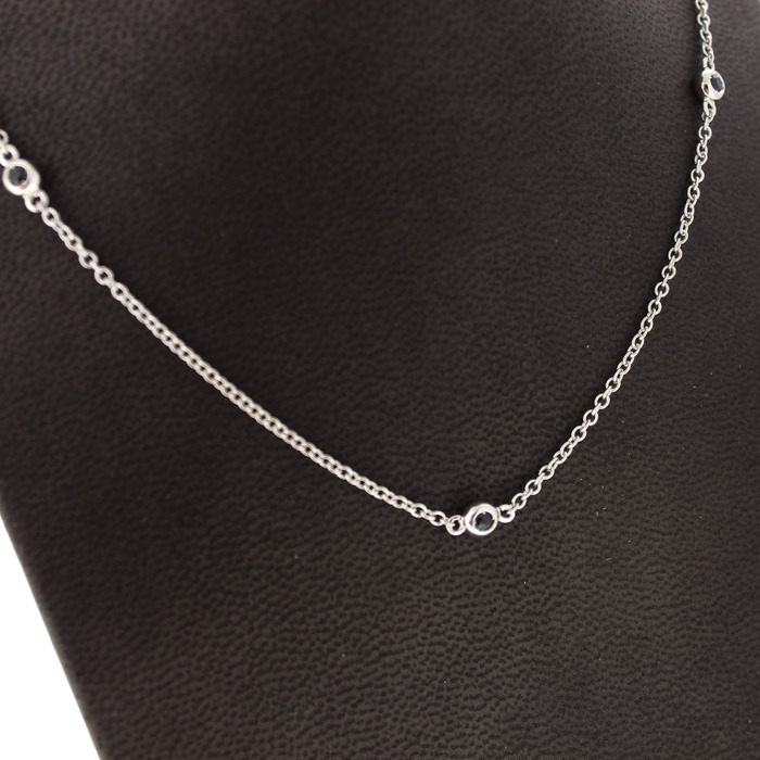 Ketting Witgoud 18 Karaat Blauwe Kleursteentjes Tweedehands 4907-3304 Juwelier Clem Vercammen.jpg