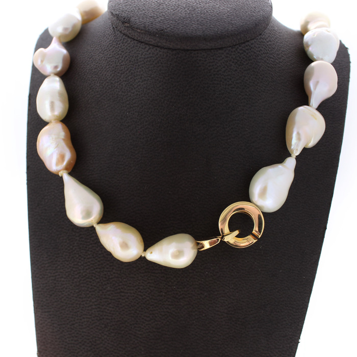 Parelcollier Geelgoud 18 Karaat Parels Tweedehands 4419-3294 Juwelier Clem Vercammen.jpg