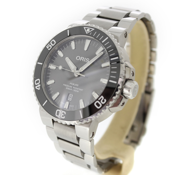 Oris Aquis Titanium Date 0173377307153-0782415PEB Tweedehands Automaat 5105-2128 Juwelier Clem Vercammen.jpg