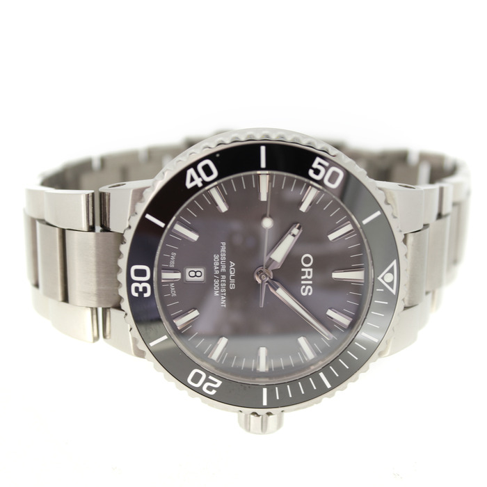 Oris Aquis Titanium Date 0173377307153-0782415PEB Tweedehands Automaat 5105-2128 Juwelier Clem Vercammen.jpg