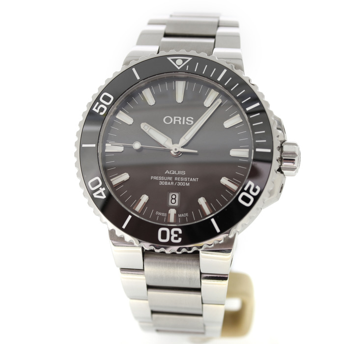 Oris Aquis Titanium Date 0173377307153-0782415PEB Tweedehands Automaat 5105-2128 Juwelier Clem Vercammen.jpg