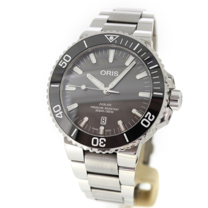 Oris Aquis Titanium Date 0173377307153-0782415PEB Tweedehands Automaat 5105-2128 Juwelier Clem Vercammen.jpg