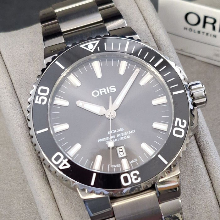 Oris Aquis Titanium Date 0173377307153-0782415PEB Tweedehands Automaat 5105-2128 Juwelier Clem Vercammen.jpg
