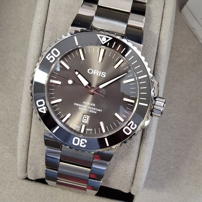 Oris Aquis Titanium Date 0173377307153-0782415PEB Tweedehands Automaat 5105-2128 Juwelier Clem Vercammen.jpg