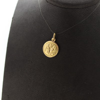 Juweel Hanger Dubbelportret van het Heilig Hart van Jezus en de Heilige Maagd Maria met Kind geelgoud 18 karaat '82498-3316-TWDH' Juweel Hanger Dubbelportret van het Heilig Hart van Jezus en de Heilige Maagd Maria met Kind geelgoud 18 karaat '82498-3316-TWDH'