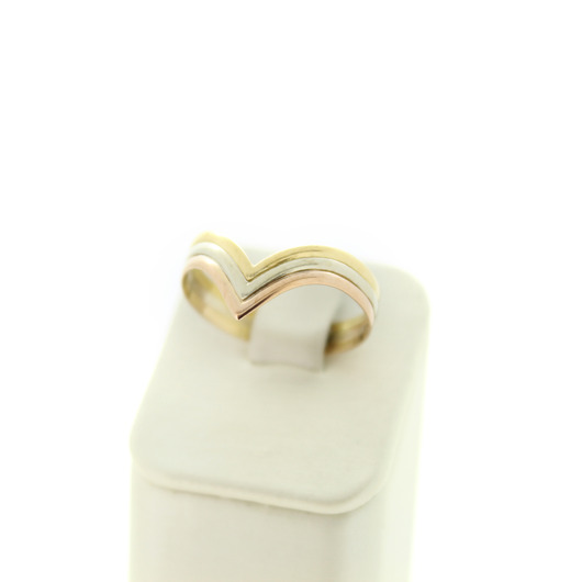 Juweel Ring Tricolore wit, rosé en geelgoud 18 karaat '82499-3317-TWDH' Juweel Ring Tricolore wit, rosé en geelgoud 18 karaat '82499-3317-TWDH'