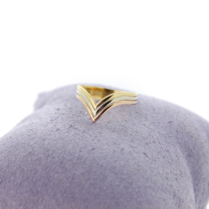 Ring Tricolore Wit Rose Geelgoud 18 Karaat TWeedehands 82499-3317 Juwelier Clem Vercammen.jpg